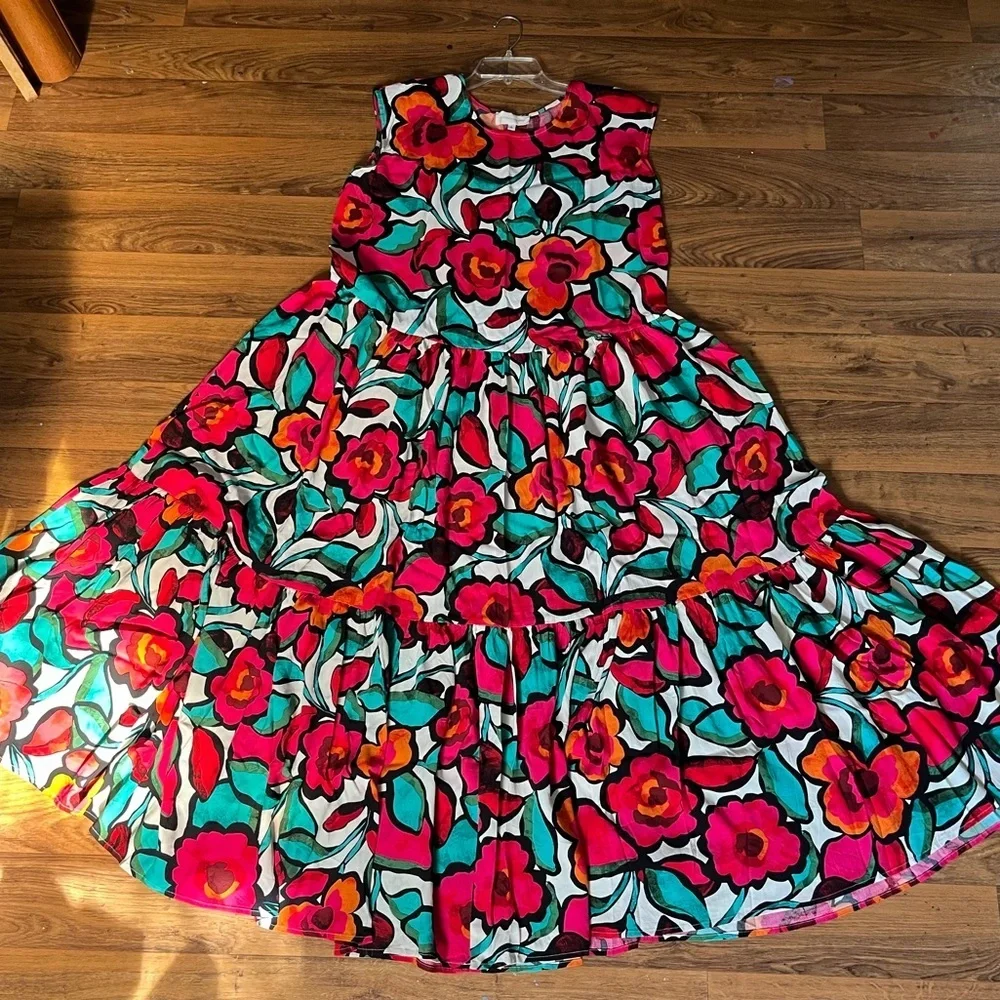 Corey Lynn Calter Colorful Floral Maxi-Dress - Picture 6 of 7